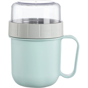 XAVAX Купа за зърнени храни Xavax To Go, 2 отделения, 500 + 200 ml, пастелно синьо/сиво (HAMA-181582) - topmarket