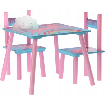 Aga Dětský stůl + židle Jednorožec