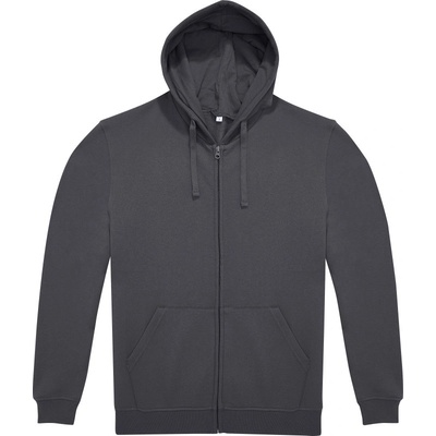 B&C mikina s kapucí B&C ID.224 Zip Hood na zip unisex COT01I22467000 dark grey
