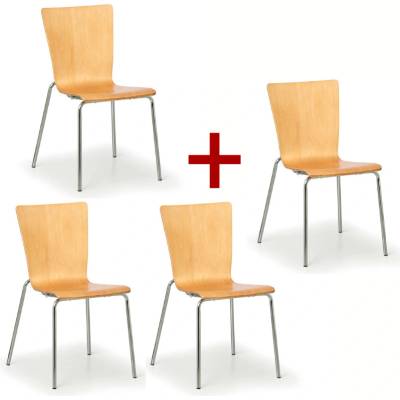 B2B Partner Calgary chromovaná konstrukce přírodní 4 ks