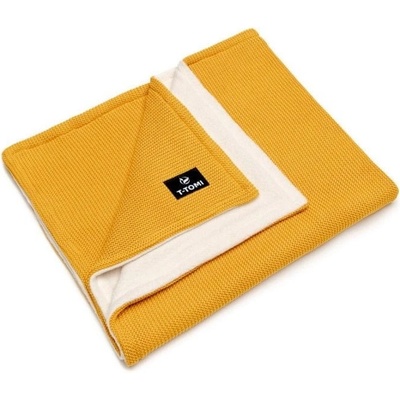 T Tomi Pletená deka winter mustard waves