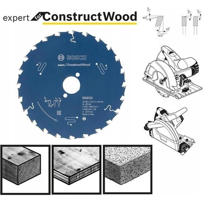 Bosch Pílový kotúč Expert for Construct Wood, pr. 190 mm