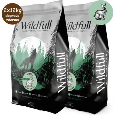 Wildfull Dog Adult GF Rabbit & Pumpkin 2 x 12 kg
