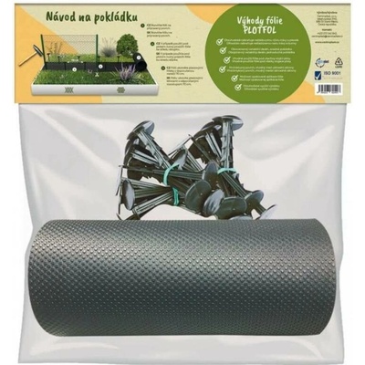 Fólie LDPE 1,4 x 10 m, š. 25 cm, 20 ks hřebíků, odl. nůž, PLOTFOL
