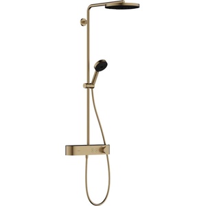 Hansgrohe Pulsify S - Душ комплект с термостат, диаметър, 26 cm, 3 струи, четкан бронз 24220140 (24220140)