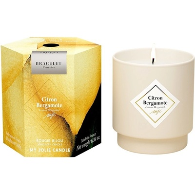 My Jolie Candle Vonná svíčka 36h s náramkem Silver Les Surprenantes Citronový bergamot 320287