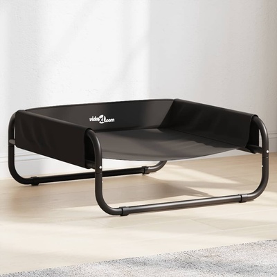 vidaXL Повдигнато легло за куче, антрацит, Оксфорд плат и стомана (172600)