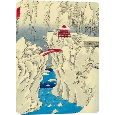 Hiroshige Snow on Mt Haruna Dotted Hardcover Journal