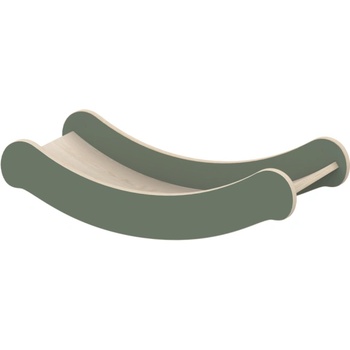 FLEXA Дървена балансираща дъска за деца тъмнозелена Play