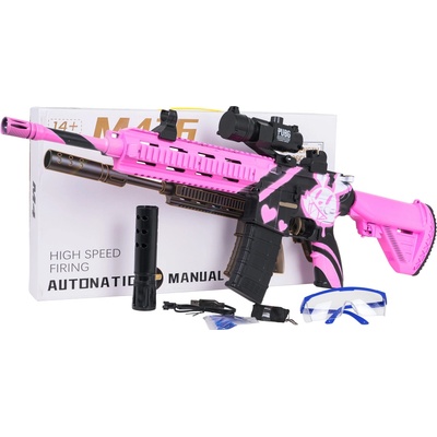 Tomido Samopal M416 na Vodní Kuličky Růžový + Příslušenství