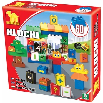 Dromader 00637 Číslice Maxi kostky 60 ks