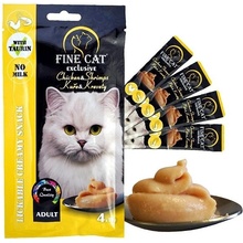 Fine Cat Exclusive krémová desiata pre mačky kura & krevety 4 x 15 g