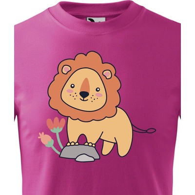 dětské triko Lvíče purpurová