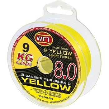 WFT Šnúra KG 8.0 Žltá 150m 0,10mm 13kg