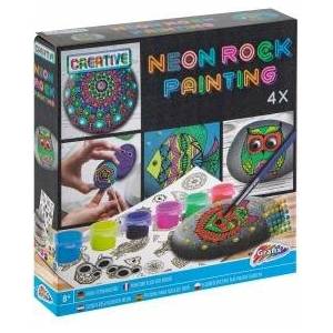 Grafix Neon Painting Scales- 4 stones, 6 paints, sheet