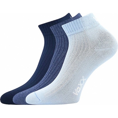 Voxx ponožky dětské Setra 3 páry tmavě modrá, středně modrá, světle modrá
