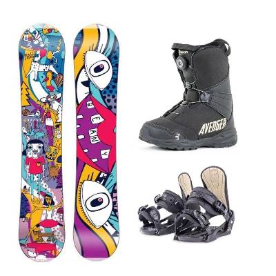 Beany Bark dětský snowboard + Beany Junior vázání + Beany Avenger BS boty - 90 cm + S - EU 36-38