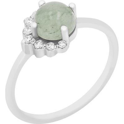 Eppi Zlatý prsteň s avanturínom a diamantmi Chasity R42134