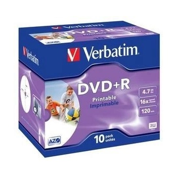 Verbatim DVD+R(10-Pack)Printable/Jewel/16x/4.7GB (43508)