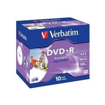 Verbatim DVD+R(10-Pack)Printable/Jewel/16x/4.7GB (43508)
