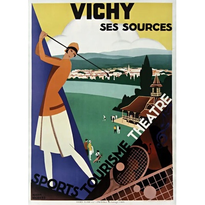 Grafika Roger Broders Vichy ses zdroje 1928 500 dielov