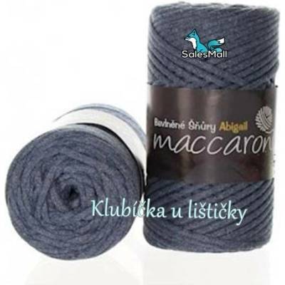 Maccaroni Bavlněné šňůry 3 mm - 38 modrá melange