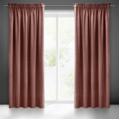 Pierre Cardin ZATEMŇOVACÍ ZÁVĚS NA PÁSCE PIERRE CARDIN SIBEL 140X270 CM STARORŮŽOVÁ