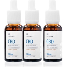 USA medical Oral Drops 1000 mg CBD olej 30 ml x 3 ks