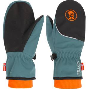 Trollkids Детски ръкавици Trollkids Kid's Trolltunga Mitten Gloves - Stormy Blue / Black / Flame Orange - размер 3, 5 (202-4235-0812)