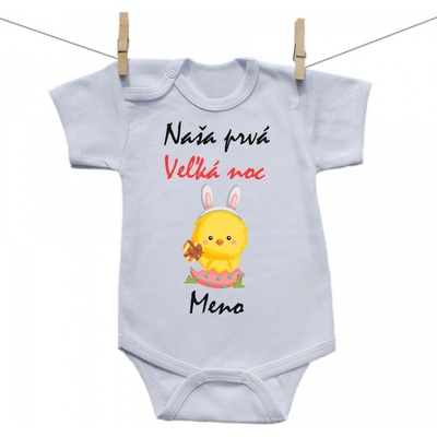 Boodyy Body s krátkym rukávom Naša prvá Veľká noc s menom Dievča