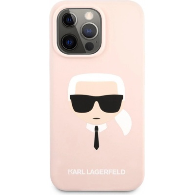 Karl Lagerfeld Liquid Silicone Karl Head pro Apple iPhone 13 Light ružové