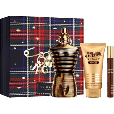 Jean Paul Gaultier Комплект за мъже Jean-Paul Gaultier Le Male Elixir - Parfum 125 мл + 10 мл + Душ гел 75 мл