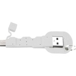4smarts Кабел тип ключодържател за всички устройства с USB-C (8.5 см) - 4smarts Basic KeyLink USB-C Cable (бял)