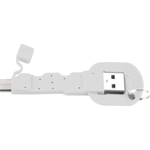 4smarts Кабел тип ключодържател за всички устройства с USB-C (8.5 см) - 4smarts Basic KeyLink USB-C Cable (бял)