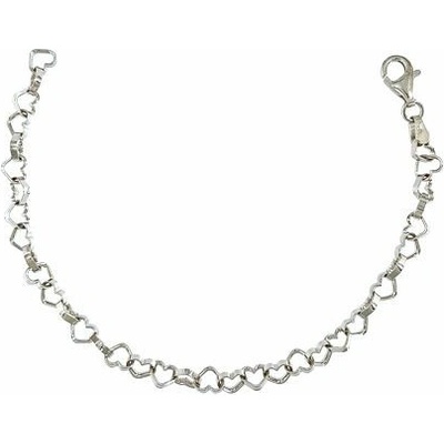 INFINITYSILVER Stříbrný náramek srdíčkový 723408020