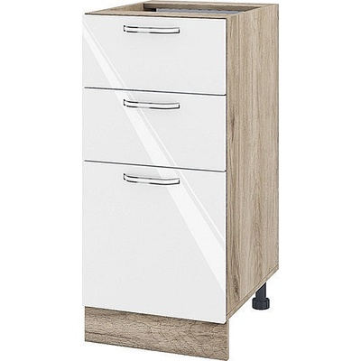 ИРИМ Долен кухненски шкаф Сити АРФ-Бяло гланц-05-27 40 см