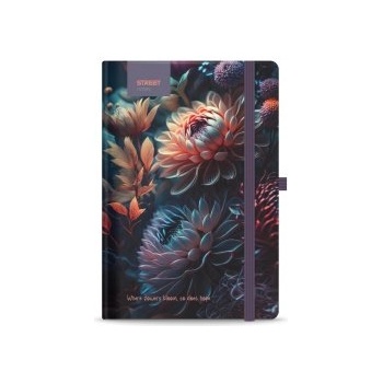 STREET Бележник с ластик Blossom B5 96л тв. корици