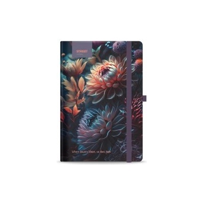 STREET Бележник с ластик Blossom B5 96л тв. корици