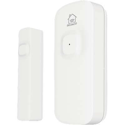 DELTACO SMART HOME SH-WS02, сензор за отваряне на врати/прозорци, WiFi, магнитен, бял (SH-WS02)