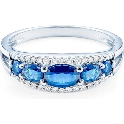 SAVICKI Пръстен savicki: бяло злато, син сапфир