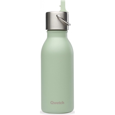 Qwetch KIDS izotermická lahev 350 ml Matná limetkově zelená