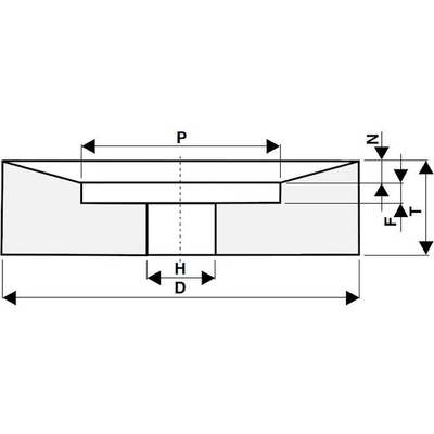 Tyrolit Brusný kotouč 400 x 50 / 7,0 x 127 - 200 x 13,0 mm 99BA60K9V40 T428350