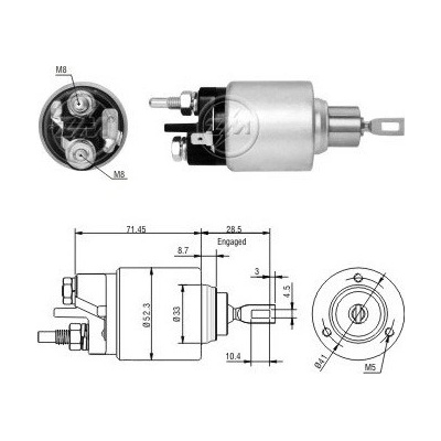 Spínač startéru 0001106012 Bosch 2339304038