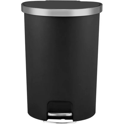 EKO 55 л черен кош за отпадъци с педал и вградени колела eko от серия hana