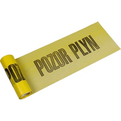 Den Braven Výstražná fólia plyn 300 mm x 100 m žltá Pozor plyn