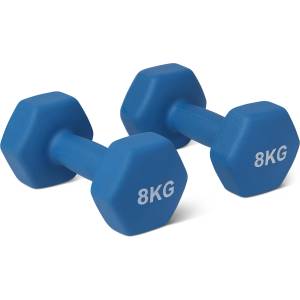 Amazon Basics Neoprene Dumbbell Weights Set, Pair of 8 kg - GND008 (GND008)