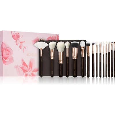 ZOEVA The Artists Brush Set Rose Golden Edition комплект за пътуване с четки и чантичка