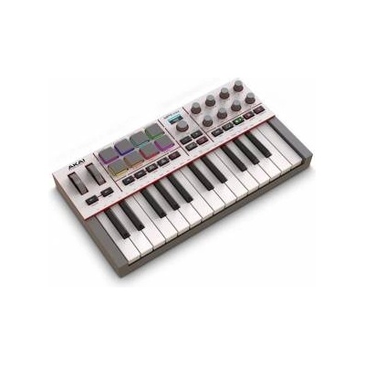 AKAI MPK Mini IV USB-C MIDI Keyboard Controller for Beginners and Producers - MPC Drum Pads, Pitch and Modulation Wheels, Music Production Software, Native Instruments Sound Pack, Gray - MPKMINI4W