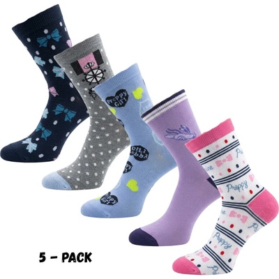 Rota NT001 Dívčí ponožky klasická výška 5 pack