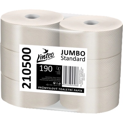 Linteo JUMBO STANDARD 190 еднослоен сив рециклиран, 139 м (6 бр. )